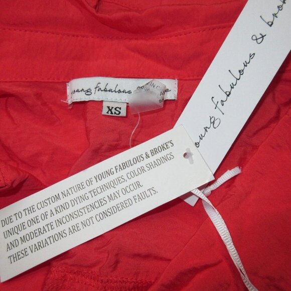 NWT Young Fabulous & Broke YFB Derby in Coral Orange V-neck Cutout Maxi Dress XS - Picture 3 of 6